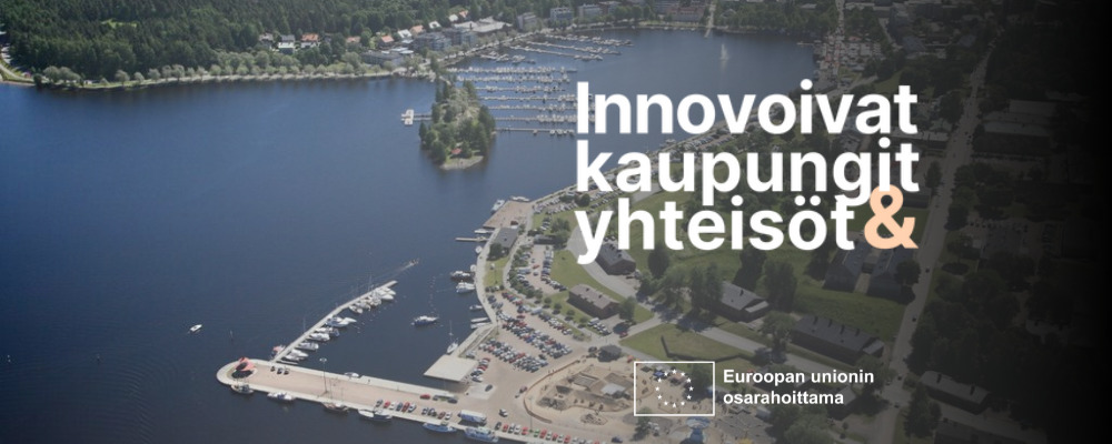 Innovoivat kaupungit & yhteisöt ja ilmakuva Lappeenrannasta