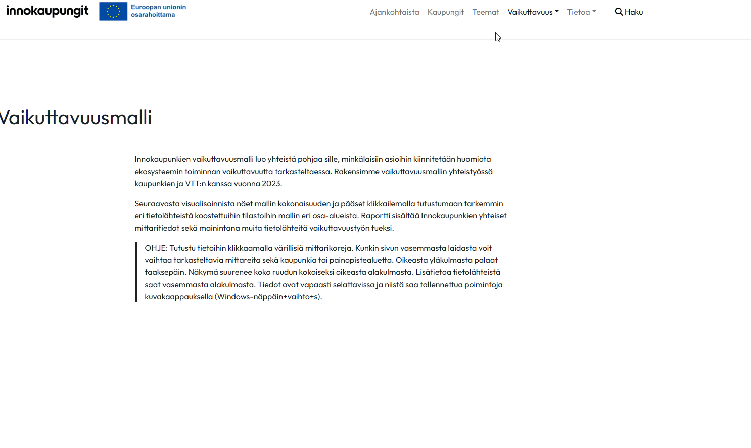 indikaattoritoteuman ohjevideo